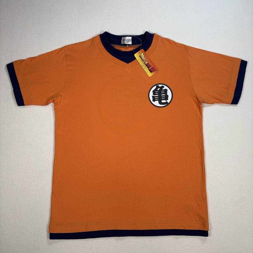 NWT Dragon Ball Z Kame Layered T-Shirt Mens M Orange Cotton Goku Keikogi Cosplay